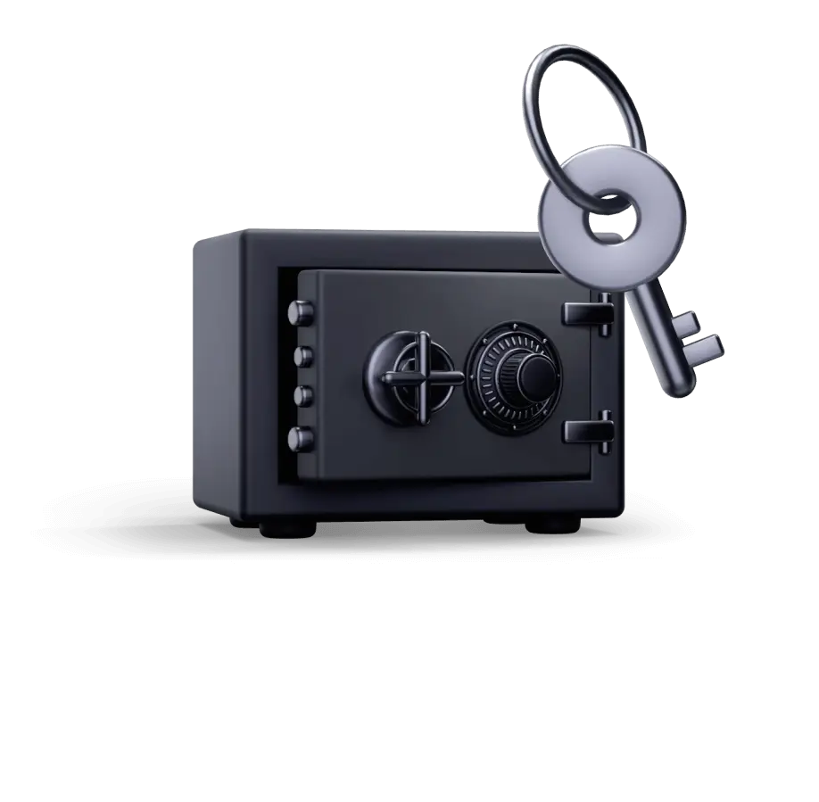 Safe and key